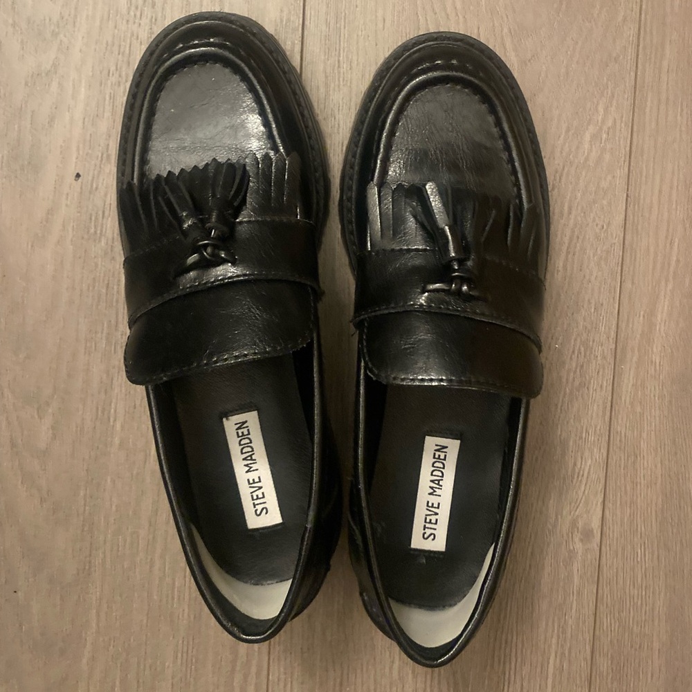 Black Steve Madden Loafers